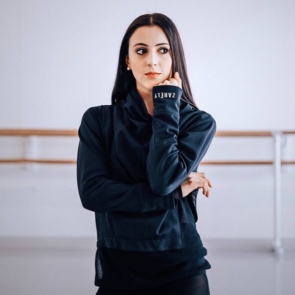 'Carolina' Front-Draped Sweatshirt - Picture 1 of 1